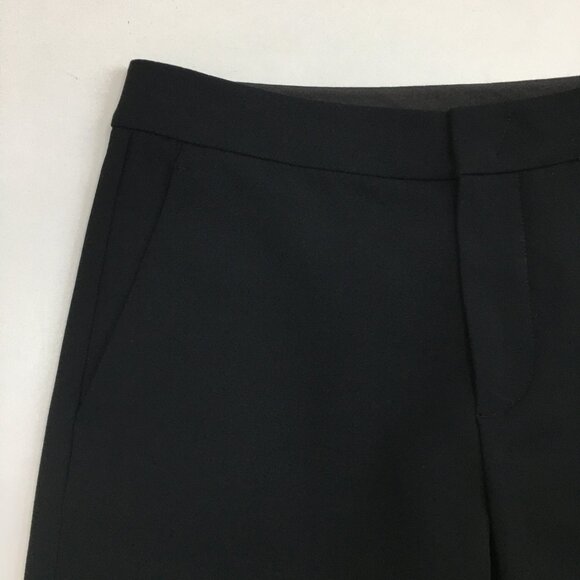 VINCE Black Wool Blend Button Hem Cropped/Ankle Dress Pant - Picture 5 of 11